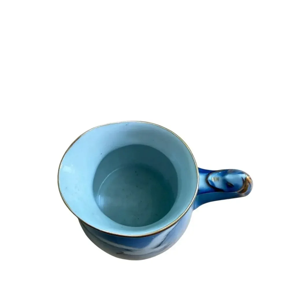 Bing & Grøndahl Seagull Pattern Small Pitcher Creamer 1952-1957 Gold Gilded Blue